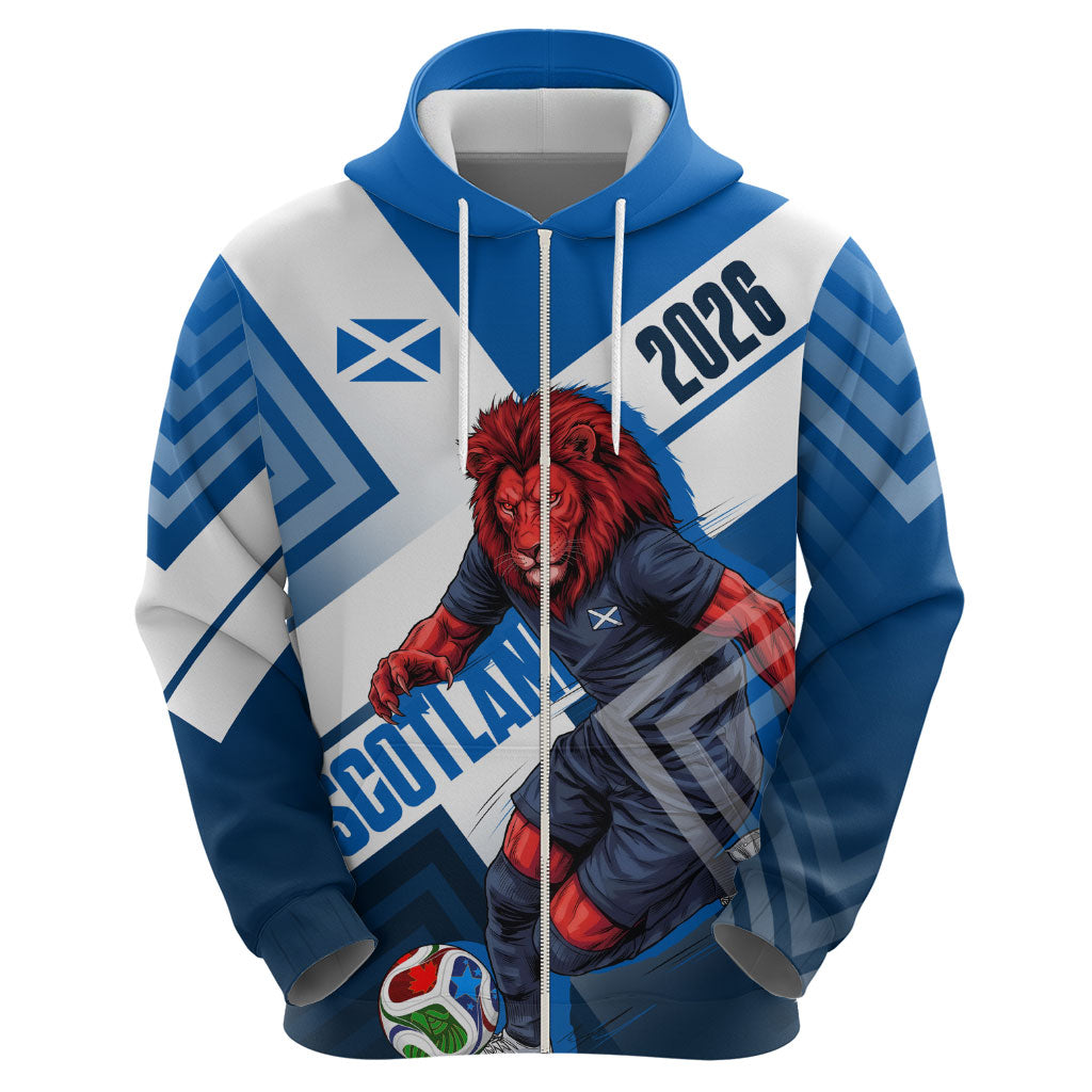 Personalized Scotland Football 2026 Hoodie Scottish Soccer Red Lion Mascot Saltire Cross