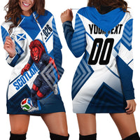 Personalized Scotland Football 2026 Hoodie Dress Scottish Soccer Red Lion Mascot Saltire Cross