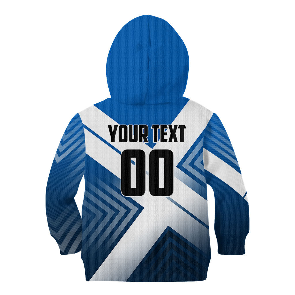 Personalized Scotland Football 2026 Kid Hoodie Scottish Soccer Red Lion Mascot Saltire Cross