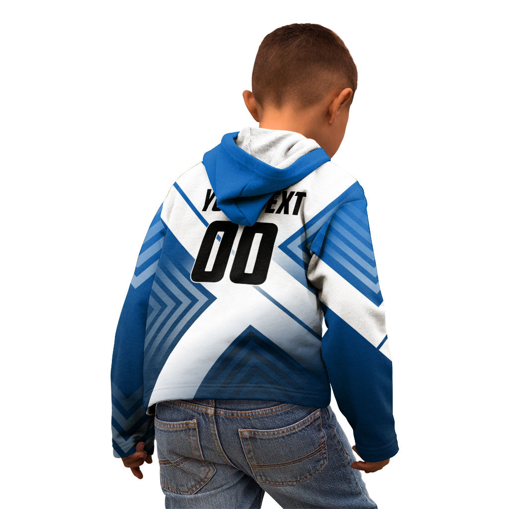 Personalized Scotland Football 2026 Kid Hoodie Scottish Soccer Red Lion Mascot Saltire Cross