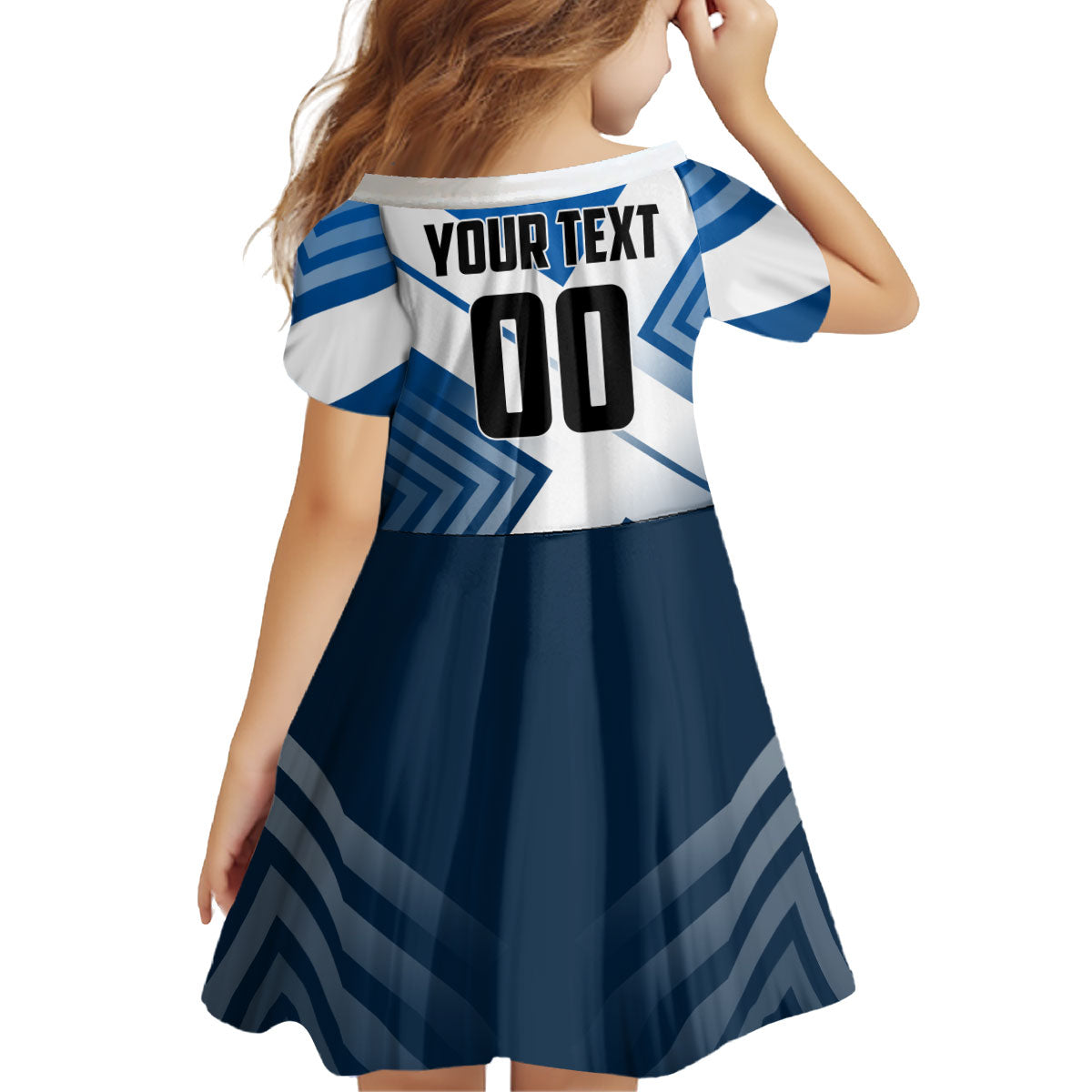 Personalized Scotland Football 2026 Kid Short Sleeve Dress Scottish Soccer Red Lion Mascot Saltire Cross