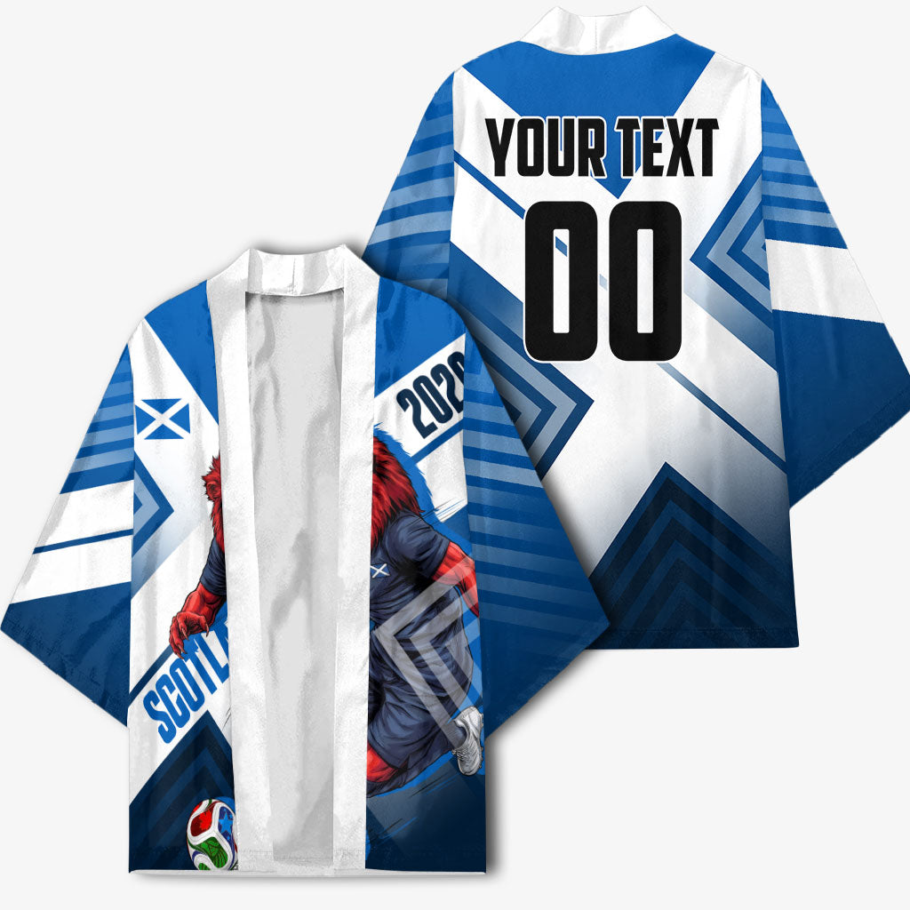 Personalized Scotland Football 2026 Kimono Scottish Soccer Red Lion Mascot Saltire Cross