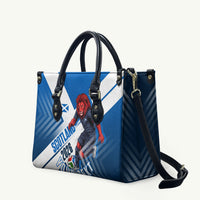 Personalized Scotland Football 2026 Leather Bag Scottish Soccer Red Lion Mascot Saltire Cross