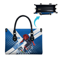 Personalized Scotland Football 2026 Leather Bag Scottish Soccer Red Lion Mascot Saltire Cross