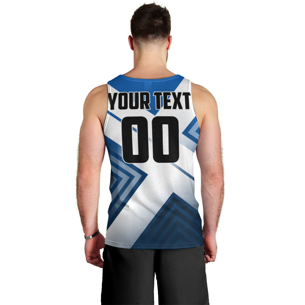 Personalized Scotland Football 2026 Men Tank Top Scottish Soccer Red Lion Mascot Saltire Cross