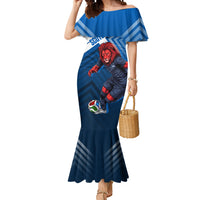 Personalized Scotland Football 2026 Mermaid Dress Scottish Soccer Red Lion Mascot Saltire Cross