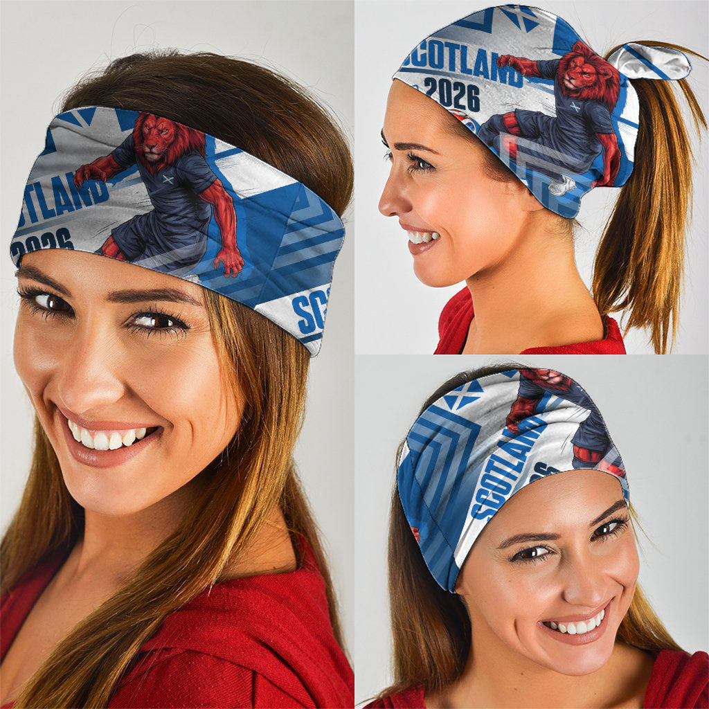 Personalized Scotland Football 2026 Neck Gaiter Scottish Soccer Red Lion Mascot Saltire Cross