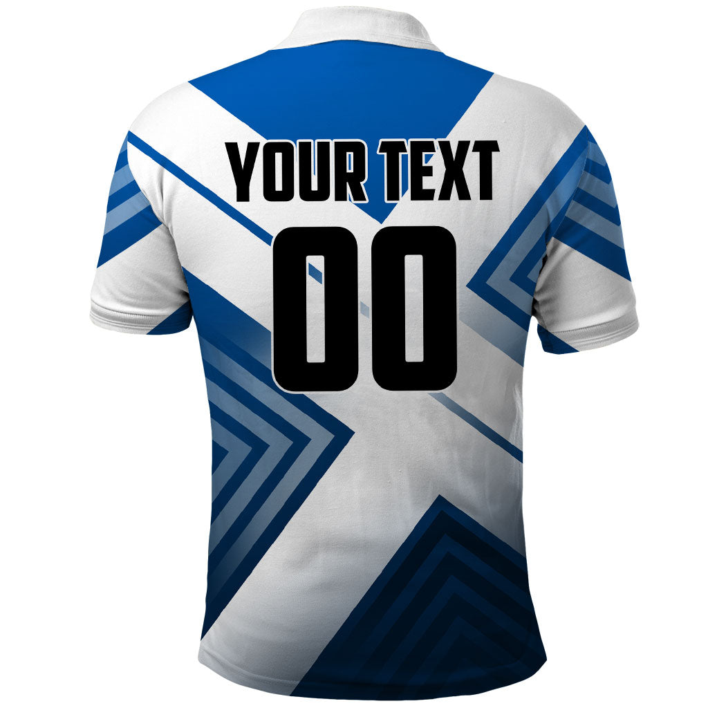 Personalized Scotland Football 2026 Polo Shirt Scottish Soccer Red Lion Mascot Saltire Cross