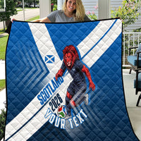 Personalized Scotland Football 2026 Quilt Scottish Soccer Red Lion Mascot Saltire Cross