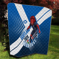 Personalized Scotland Football 2026 Quilt Scottish Soccer Red Lion Mascot Saltire Cross