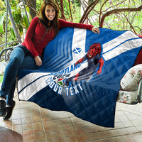 Personalized Scotland Football 2026 Quilt Scottish Soccer Red Lion Mascot Saltire Cross