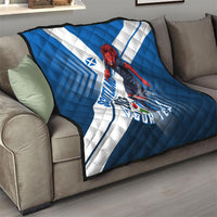 Personalized Scotland Football 2026 Quilt Scottish Soccer Red Lion Mascot Saltire Cross