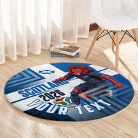 Personalized Scotland Football 2026 Round Carpet Scottish Soccer Red Lion Mascot Saltire Cross
