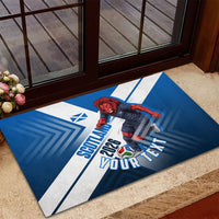 Personalized Scotland Football 2026 Rubber Doormat Scottish Soccer Red Lion Mascot Saltire Cross