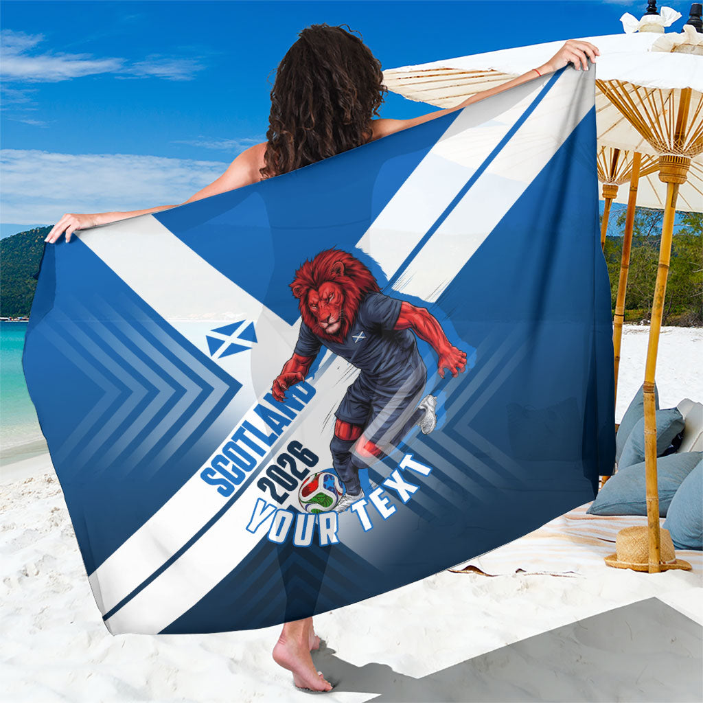 Personalized Scotland Football 2026 Sarong Scottish Soccer Red Lion Mascot Saltire Cross