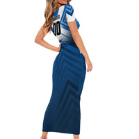 Personalized Scotland Football 2026 Short Sleeve Bodycon Dress Scottish Soccer Red Lion Mascot Saltire Cross