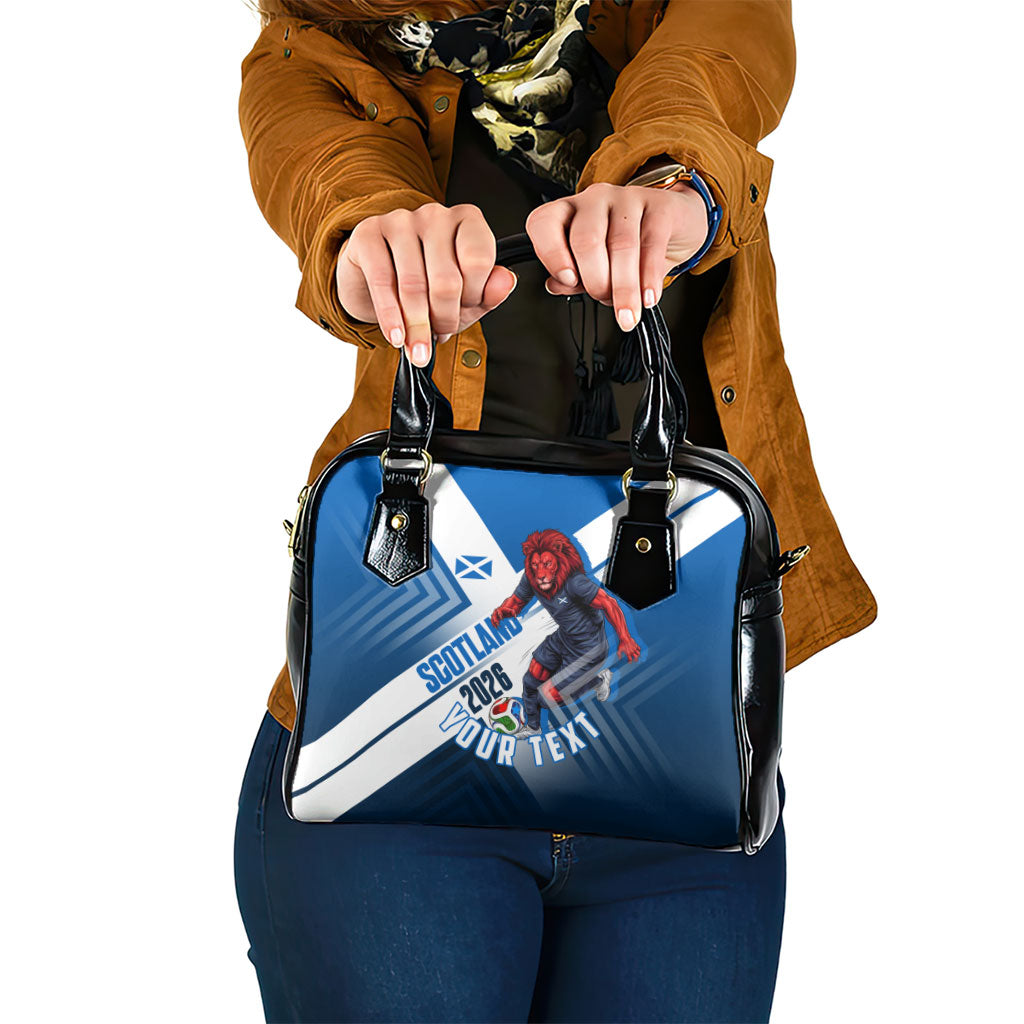 Personalized Scotland Football 2026 Shoulder Handbag Scottish Soccer Red Lion Mascot Saltire Cross