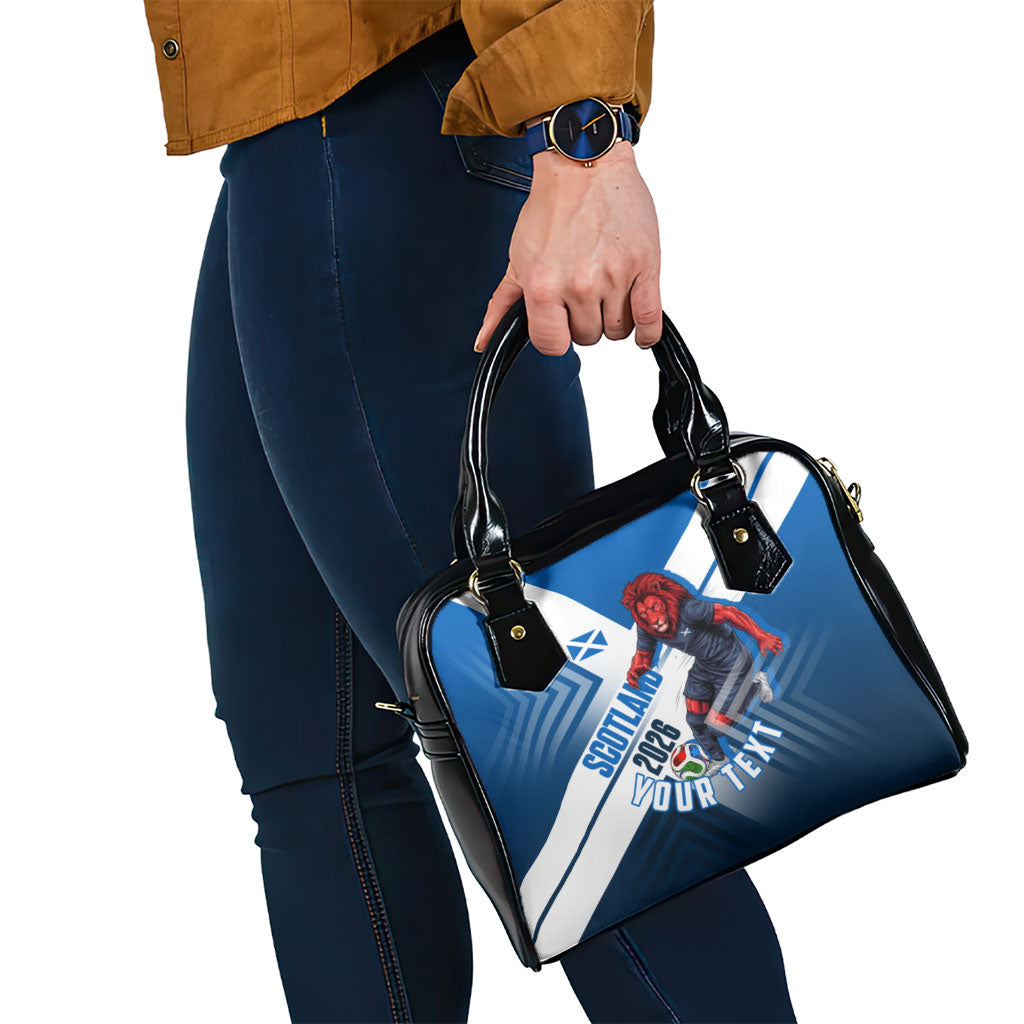Personalized Scotland Football 2026 Shoulder Handbag Scottish Soccer Red Lion Mascot Saltire Cross