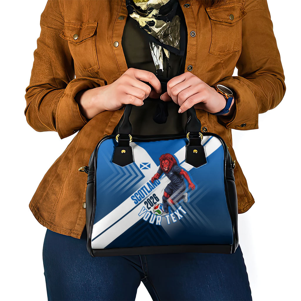 Personalized Scotland Football 2026 Shoulder Handbag Scottish Soccer Red Lion Mascot Saltire Cross