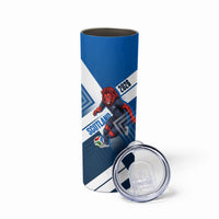 Personalized Scotland Football 2026 Skinny Tumbler Scottish Soccer Red Lion Mascot Saltire Cross