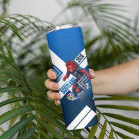 Personalized Scotland Football 2026 Skinny Tumbler Scottish Soccer Red Lion Mascot Saltire Cross
