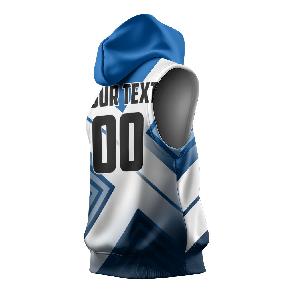 Personalized Scotland Football 2026 Sleeveless Hoodie Scottish Soccer Red Lion Mascot Saltire Cross