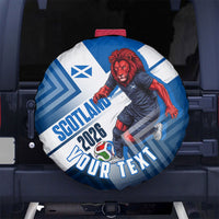 Personalized Scotland Football 2026 Spare Tire Cover Scottish Soccer Red Lion Mascot Saltire Cross