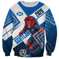 Personalized Scotland Football 2026 Sweatshirt Scottish Soccer Red Lion Mascot Saltire Cross