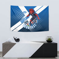 Personalized Scotland Football 2026 Tapestry Scottish Soccer Red Lion Mascot Saltire Cross