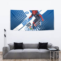 Personalized Scotland Football 2026 Tapestry Scottish Soccer Red Lion Mascot Saltire Cross