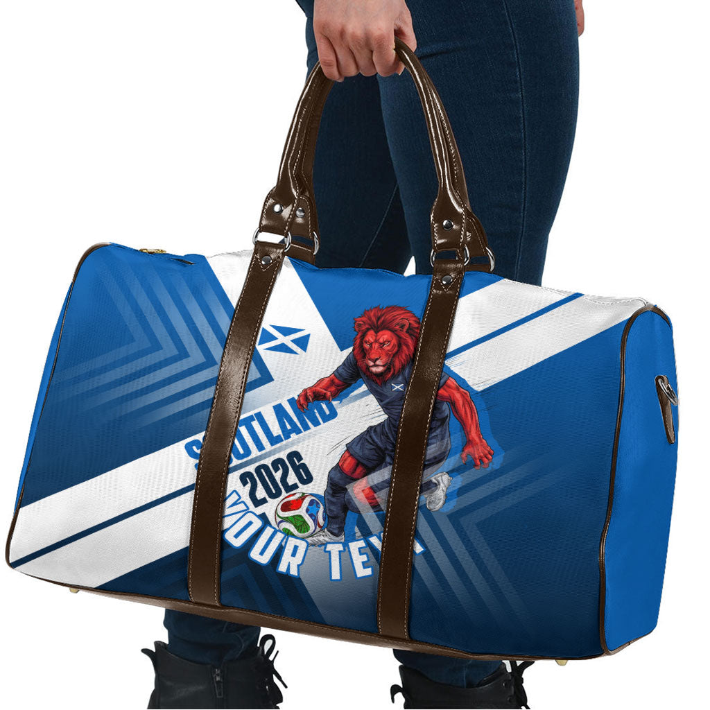 Personalized Scotland Football 2026 Travel Bag Scottish Soccer Red Lion Mascot Saltire Cross