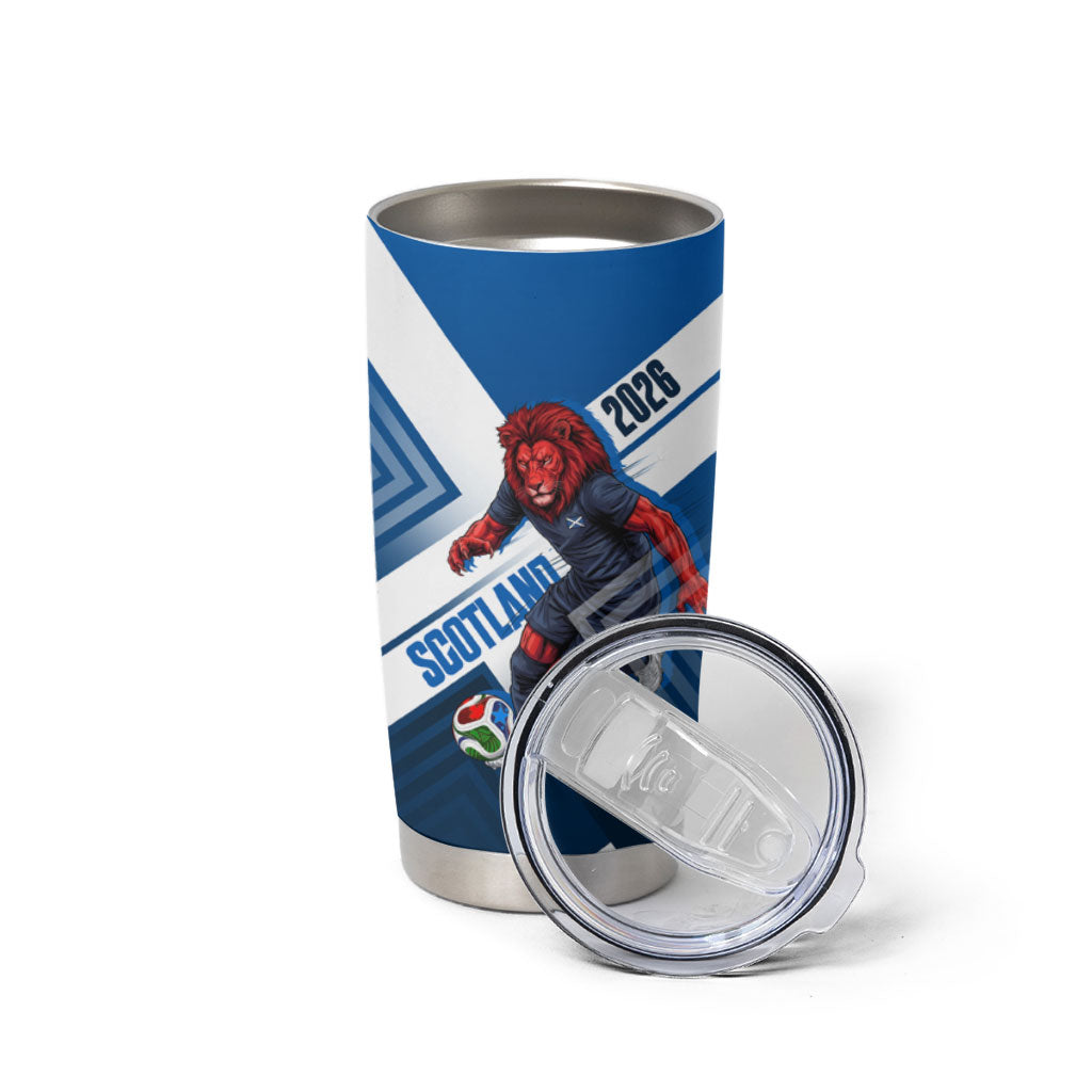 Personalized Scotland Football 2026 Tumbler Cup Scottish Soccer Red Lion Mascot Saltire Cross