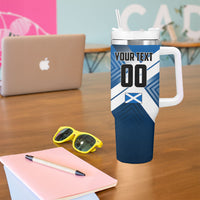 Personalized Scotland Football 2026 Tumbler With Handle Scottish Soccer Red Lion Mascot Saltire Cross