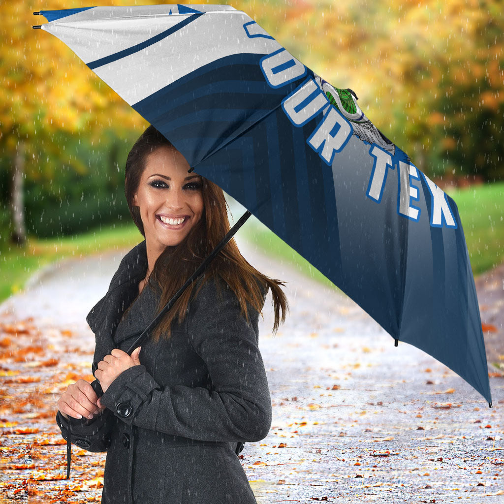 Personalized Scotland Football 2026 Umbrella Scottish Soccer Red Lion Mascot Saltire Cross