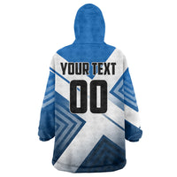 Personalized Scotland Football 2026 Wearable Blanket Hoodie Scottish Soccer Red Lion Mascot Saltire Cross