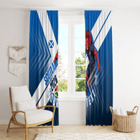 Personalized Scotland Football 2026 Window Curtain Scottish Soccer Red Lion Mascot Saltire Cross