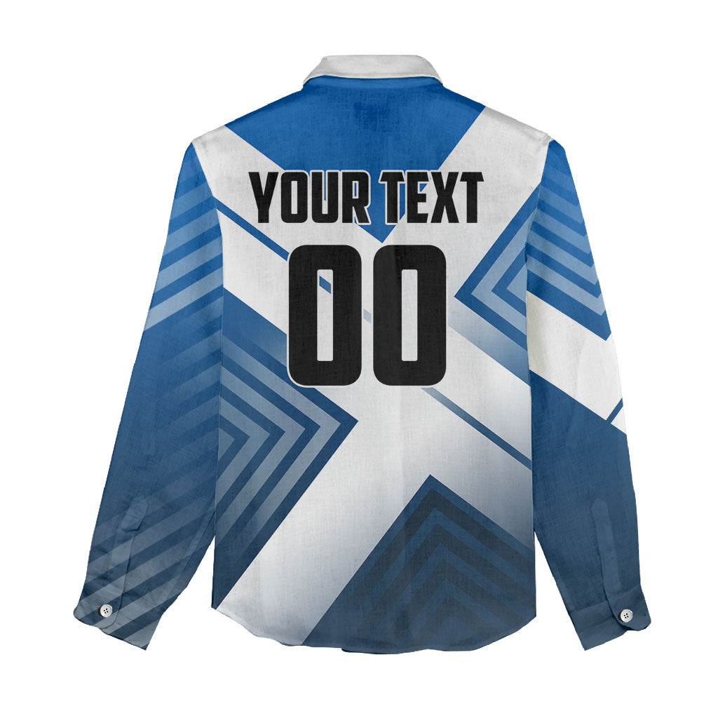 Personalized Scotland Football 2026 Women Casual Shirt Scottish Soccer Red Lion Mascot Saltire Cross