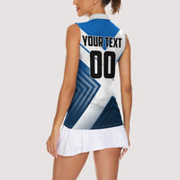 Personalized Scotland Football 2026 Women Sleeveless Polo Shirt Scottish Soccer Red Lion Mascot Saltire Cross