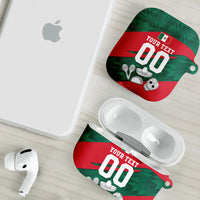 Personalized Mexico Football Jaguar Mascot AirPods Case Sugar Skull Sombrero Aztec