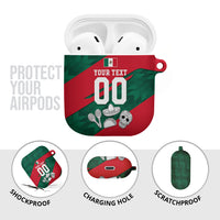 Personalized Mexico Football Jaguar Mascot AirPods Case Sugar Skull Sombrero Aztec