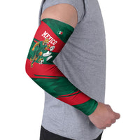 Personalized Mexico Football Jaguar Mascot Arm Sleeves Sugar Skull Sombrero Aztec