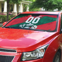 Personalized Mexico Football Jaguar Mascot Auto Sun Shade Sugar Skull Sombrero Aztec
