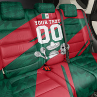 Personalized Mexico Football Jaguar Mascot Back Car Seat Cover Sugar Skull Sombrero Aztec