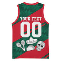 Personalized Mexico Football Jaguar Mascot Basketball Jersey Sugar Skull Sombrero Aztec