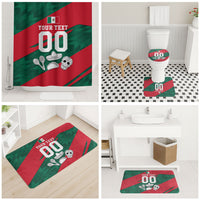 Personalized Mexico Football Jaguar Mascot Bathroom Set Sugar Skull Sombrero Aztec