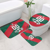 Personalized Mexico Football Jaguar Mascot Bathroom Set Sugar Skull Sombrero Aztec