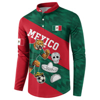 Personalized Mexico Football Jaguar Mascot Button Sweatshirt Sugar Skull Sombrero Aztec