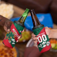 Personalized Mexico Football Jaguar Mascot 4 in 1 Can Cooler Tumbler Sugar Skull Sombrero Aztec
