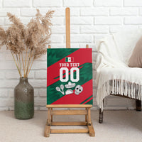 Personalized Mexico Football Jaguar Mascot Canvas Wall Art Sugar Skull Sombrero Aztec