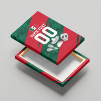 Personalized Mexico Football Jaguar Mascot Canvas Wall Art Sugar Skull Sombrero Aztec
